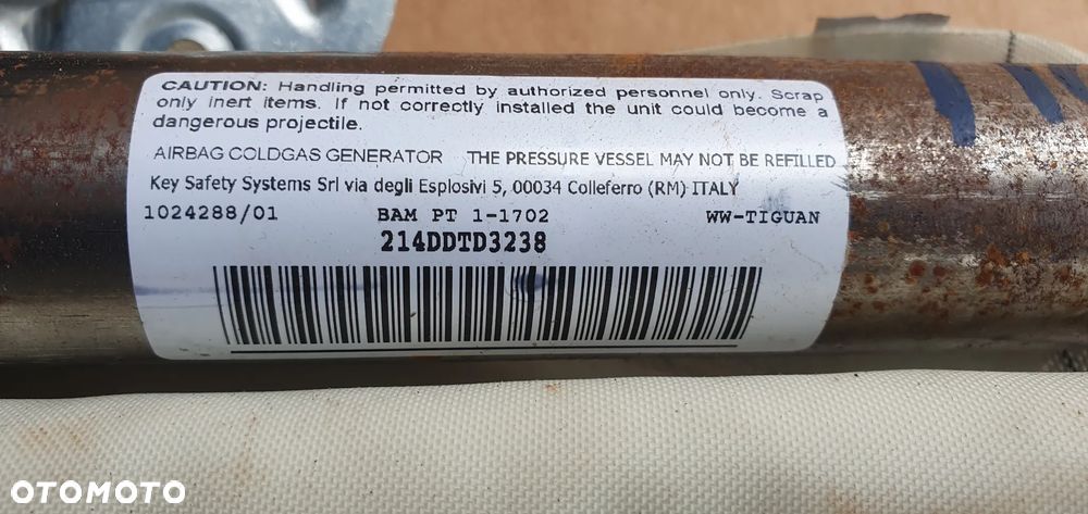 Kurtyna Airbag poduszka lewa VW Tiguan I Lift - 9
