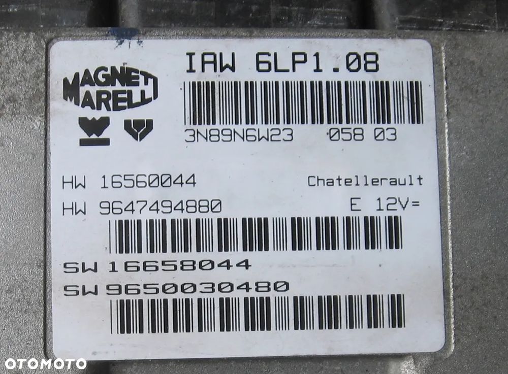 CITROEN C5 2.0 16V sterownik silnika 9650030480 - 4