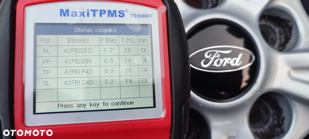 Felgi Aluminiowe Oryg. Ford Kuga 17 Cali 5x108 7,5Jx17 Et52,5 Ø63,4mm CJ5C-1007-B2B Czujniki Ciśnienia Opon Tpms Bdb !! Starogard Gdański - 16