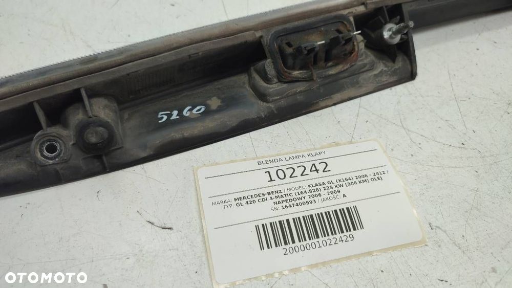 BLENDA LISTWA KLAPY TYŁ MERCEDES X164 GL CHROM - 4