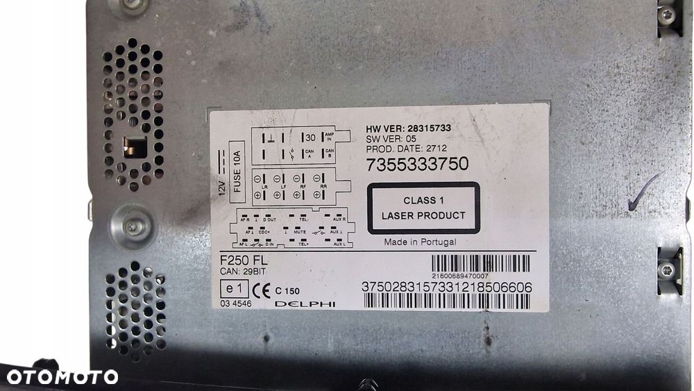 FIAT DUCATO 3 BOXER JUMPER RADIO 7355333750 - 5