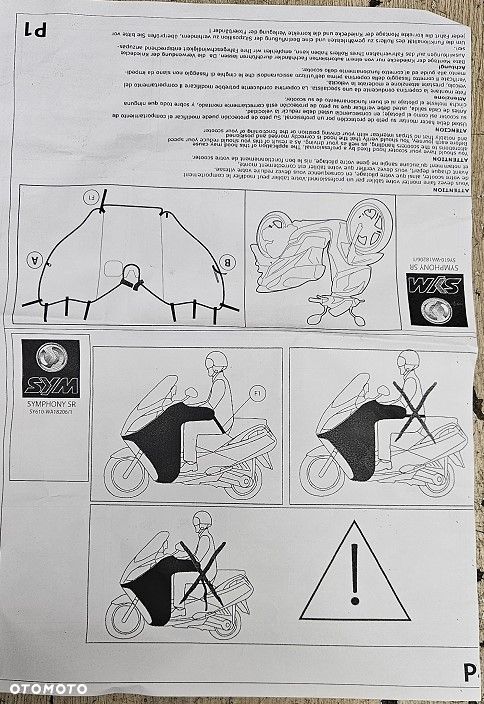 Oryginalny Koc na Nogi motokoc SYM Symphony SR  SY610-WA18206/1 - 11