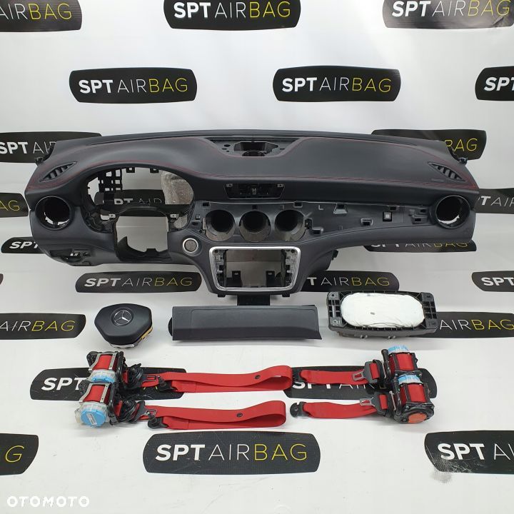 MERCEDES W117 CLA AMG DESKA ROZDZIELCZA KONSOLA KOKPIT PULPIT PODUSZKI AIRBAG AIR BAG PASY KIT SET - 1