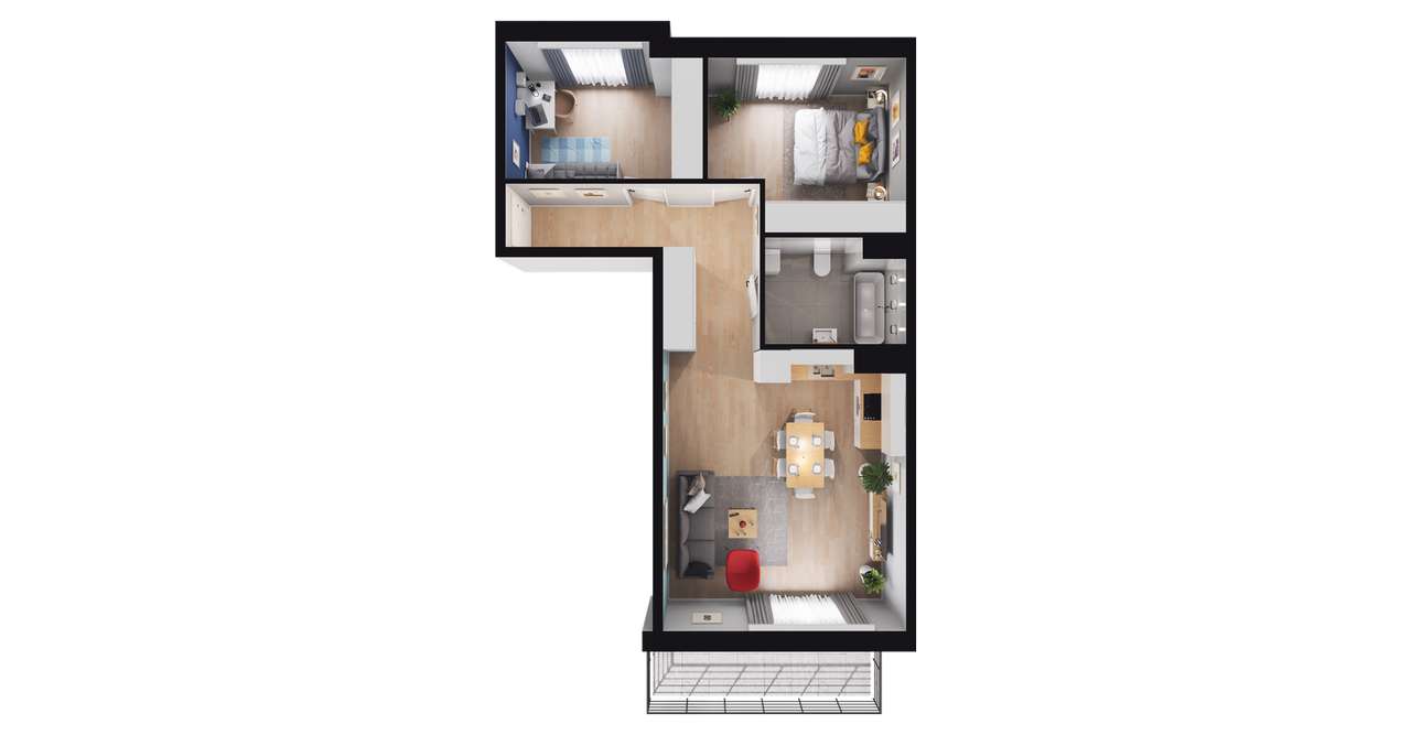 3-pokojowe mieszkanie 62m2 + balkon Bez Prowizji - Pełny obrazek: 2/23