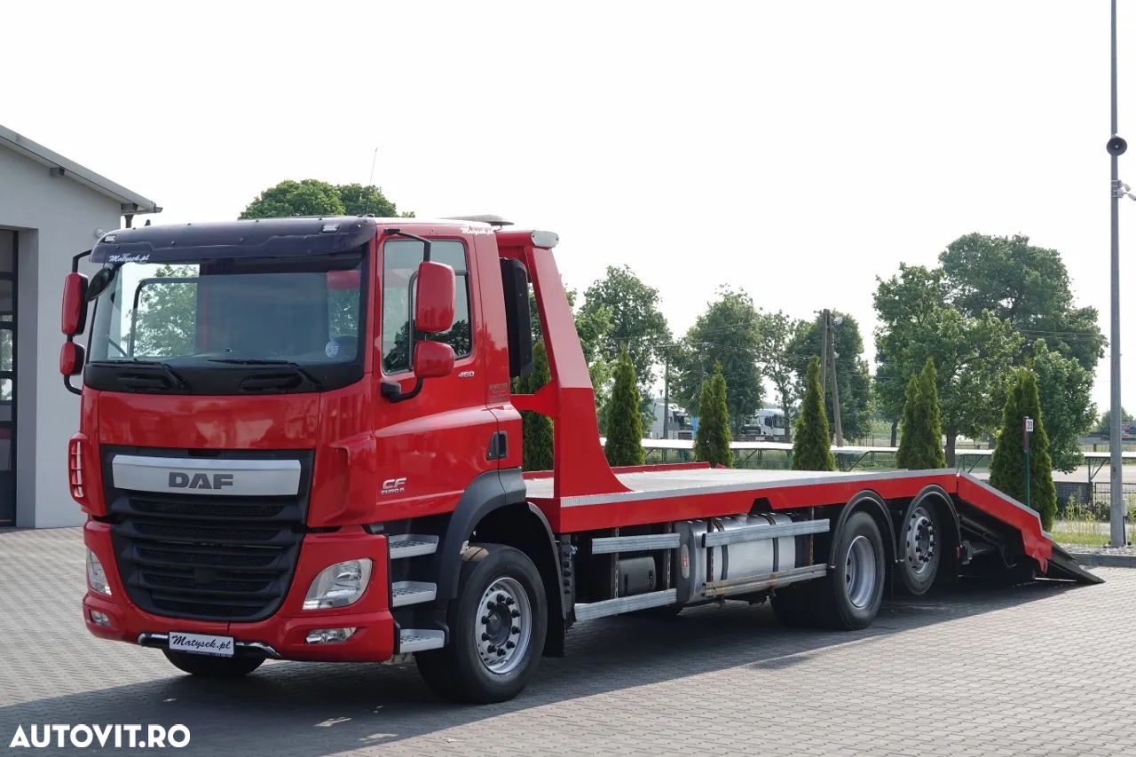 DAF CF 460 / AUTOTURISM CAMION / PLATFORMĂ / CALORIERE HIDRAULICE / TROLIU / EURO 6 - 1