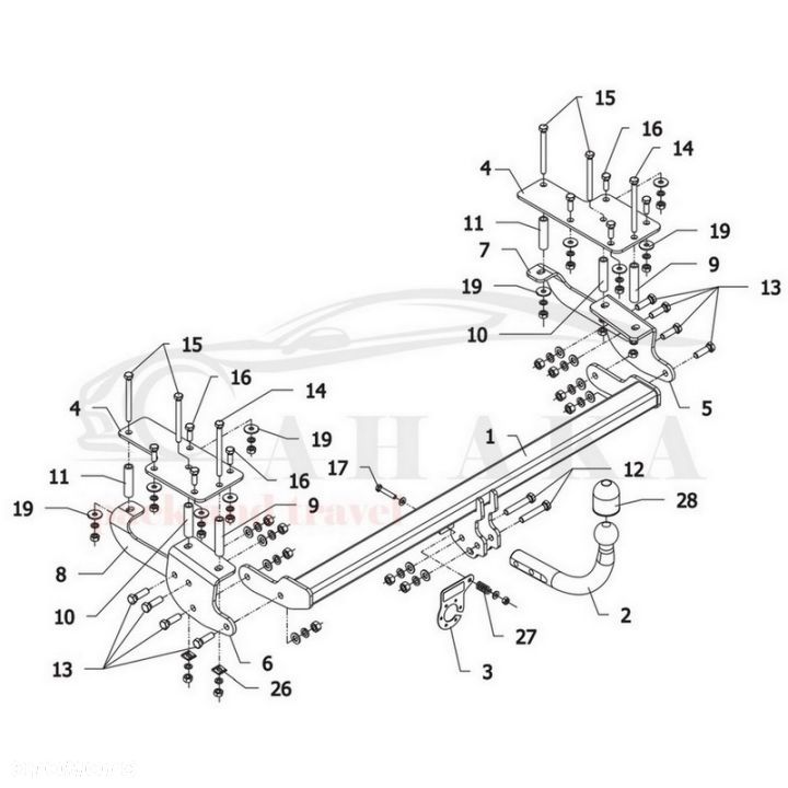 Hak Holowniczy Odkręcany Do Fiat Sedici 2005-2014 - 2