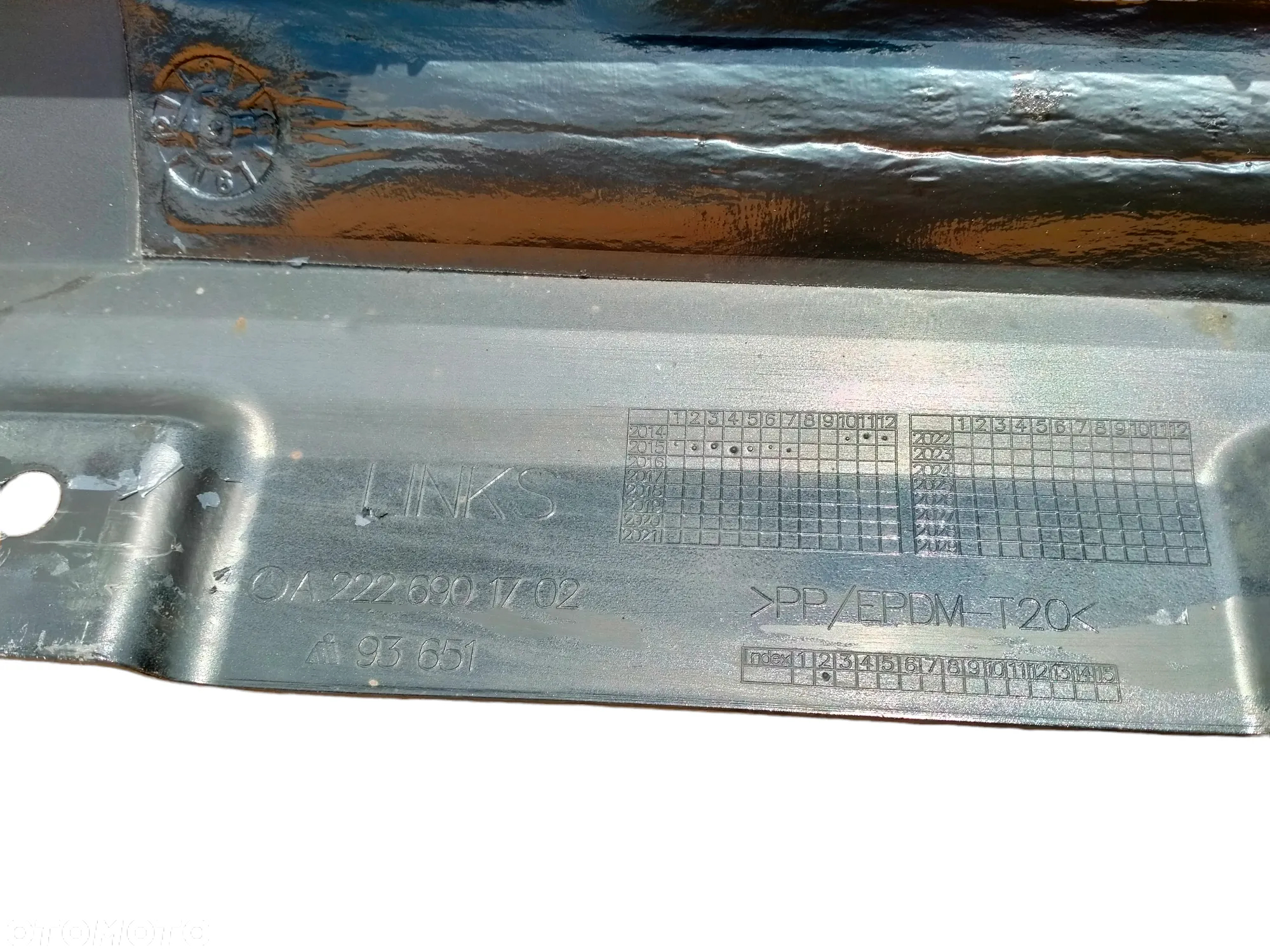 MERCEDES S klasse W222 LONG / 197 / LISTWA PROGOWA LEWA / PRÓG LEWY / ORYGINAŁ - 5