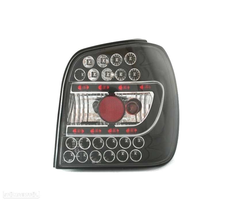 FAROLINS TRASEIROS LED VOLKSWAGEN VW POLO 6N 94-99 PRETO - 3