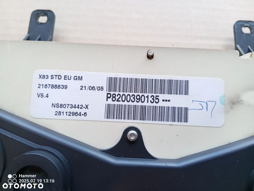 TRAFIC II VIVARO A licznik zegary 8200390135 - 3