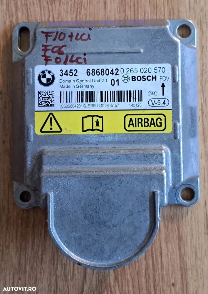 Modul airbag bmw pt model cu distronic V-54 Original BMW F07+LCI F10+LCI F11+LCI F06+LCI F12+LCI F13+LCI F01 LCI F02 LCI - 1