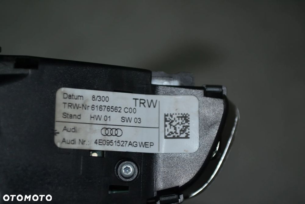 AUDI A3 8P A4 B7 A5 A6 C6 A4 B8 PRZEŁĄCZNIK STEROWANIE MULTIFUNKCJI PRZYCISK 4E0951527AF 4E0951527AG ŁOPATKI 4E0951527J 4E0951527H WIBRATOR - 5