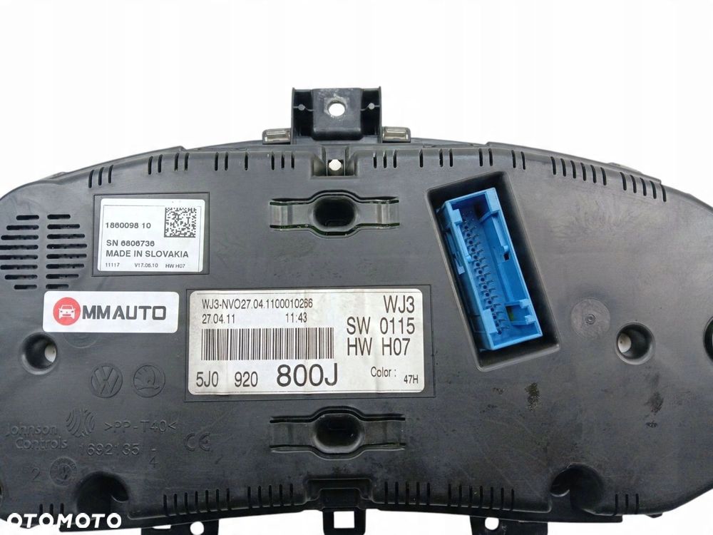 LICZNIK SKODA FABIA II LIFT (2010-2014) 1.6 TDI 90KM 5J0920800J - 3