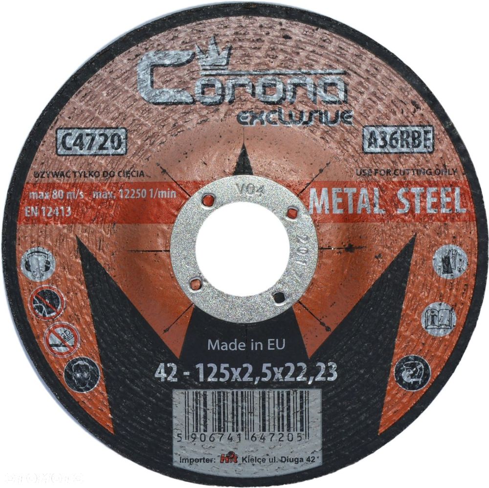 TARCZA DO CIĘCIA STALI METALU 125 x2,5 x22,23 - 1