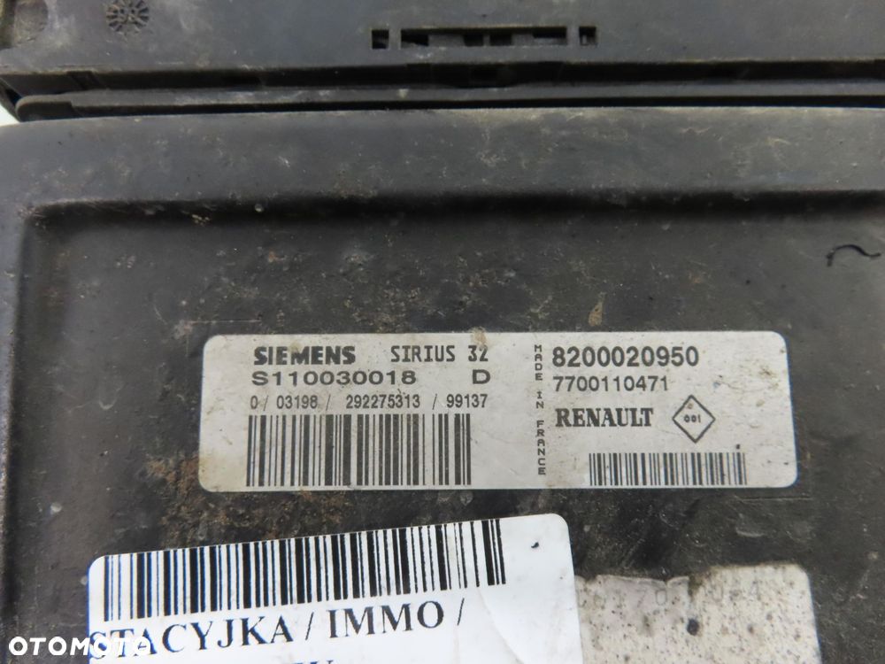 STACYJKA STEROWNIK RENAULT MEGANE I 1.4 16V S110030018D 8200020950 - 6