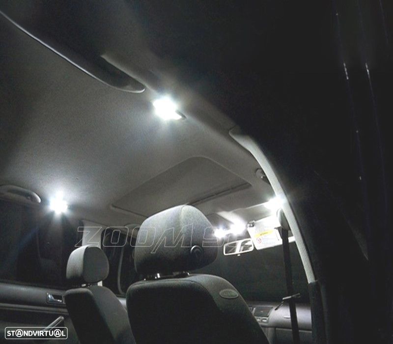 KIT COMPLETO 8 LAMPADAS LED INTERIOR LUZ DE LEITURA PARA SEAT IBIZA IV MK4 6L 02-08 - 2