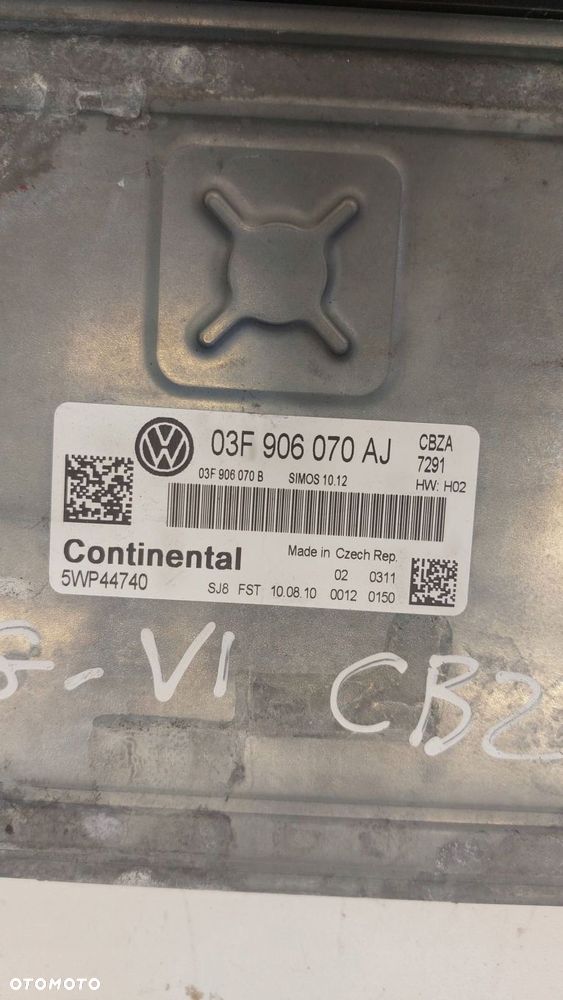 vw golf vi leon ii 1.2 tsi cbz komputer sterownik 03f906070aj 5wp44740 - 3