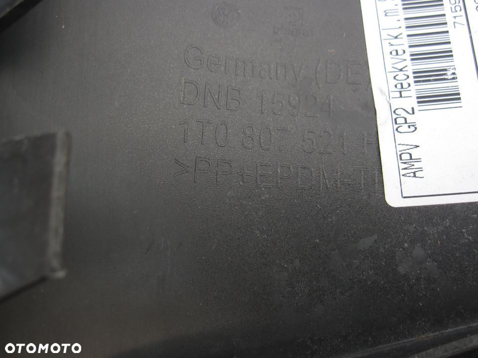 VW Touran spojler hokej dolny zderzaka przedniego 1T0807521H - 4