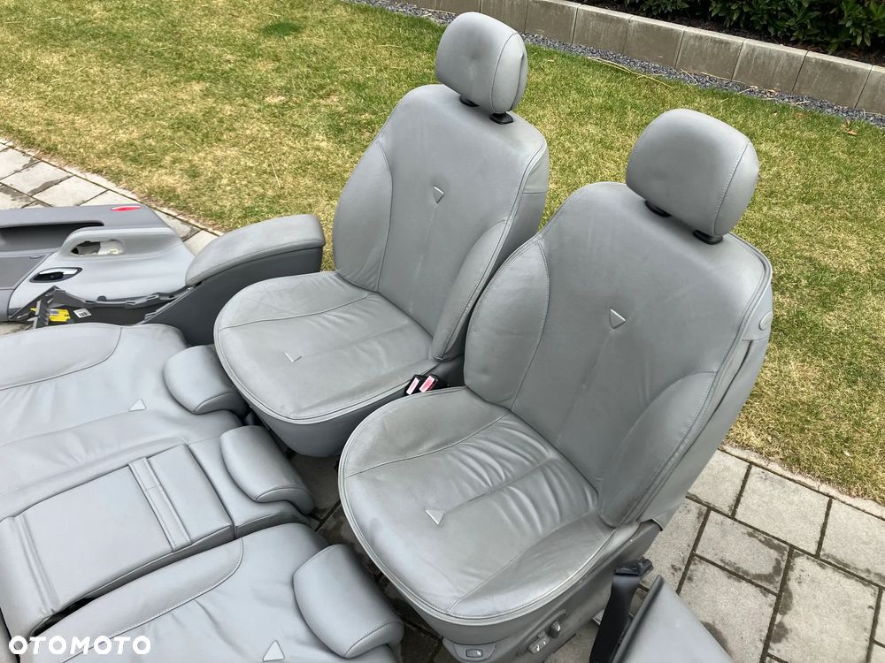 FOTELE SKÓRA REANULT LAGUNA II ELEKTRYKA KANAPA PODGRZEWANE  BOCZKI SZARA SKÓRA ROLETY - 4