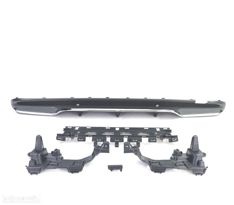 DIFUSOR MERCEDES C-CLASS W205 AMG 15-21 LOOK C63 MOLDURA PRATA - 3