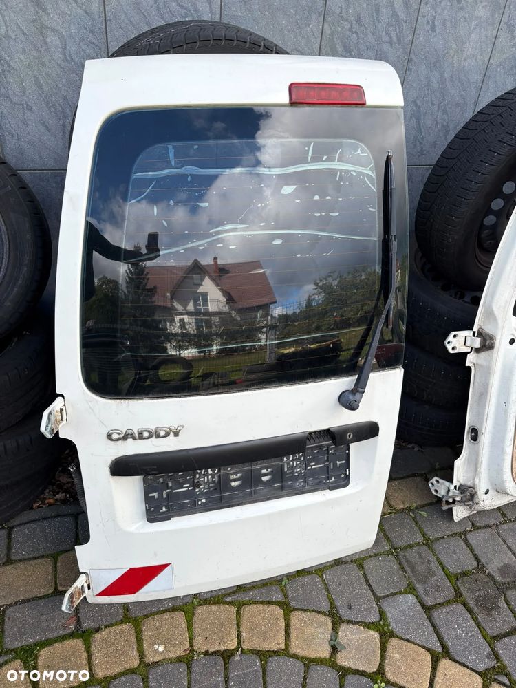 Maska drzwi skrzydła przesuwne zderzak przód VW caddy 03-10 białe - 8