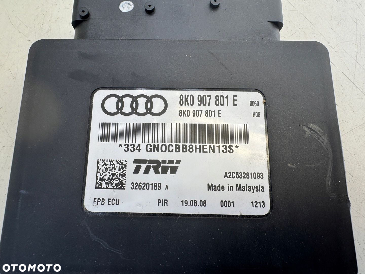 AUDI A4 B8 MODUŁ STEROWNIK HAMULCA RĘCZNEGO 8K0907801E - 2