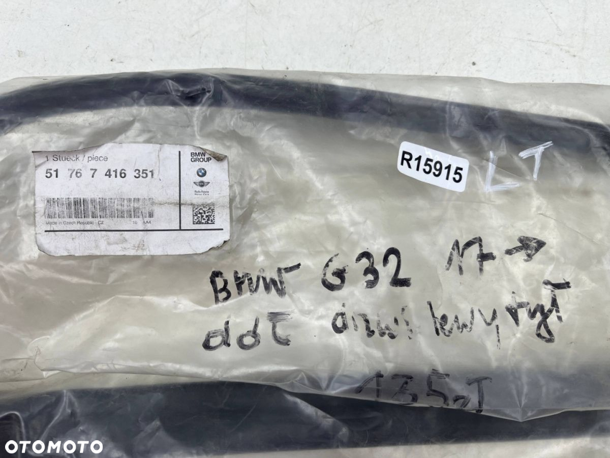 Uszczelka BMW 6 G32 GT Gran Turismo 17- lewa tylna dolna guma drzwi lewy tył NOWA 7416351 - 6