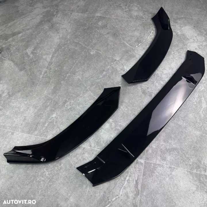 Lip Prelungire Extensie Bara Fata Audi A4 B9 Sline 17-19, Negru Lucios - 7