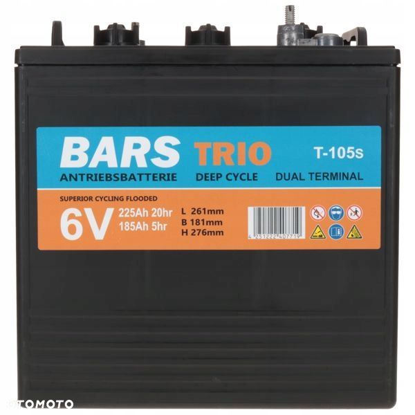 Akumulator Bars TRIO Deep 6V 225Ah US DC-225 261181276 DT T105S - 2