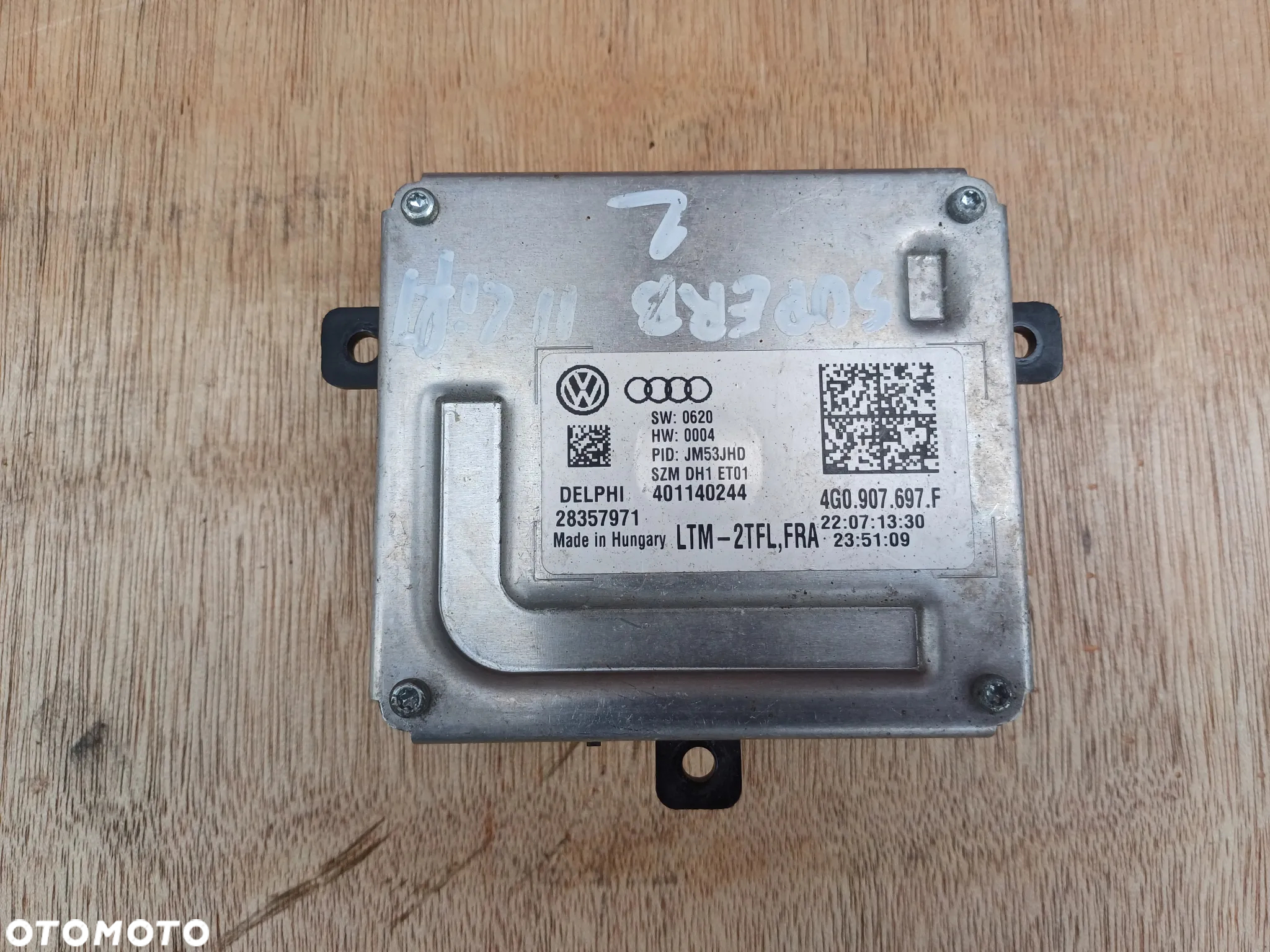 Oryginał Moduł LED Sterownik Skoda Superb II lift Audi A6 C7 A7 A8  Passat B8 4G0907697F - 2