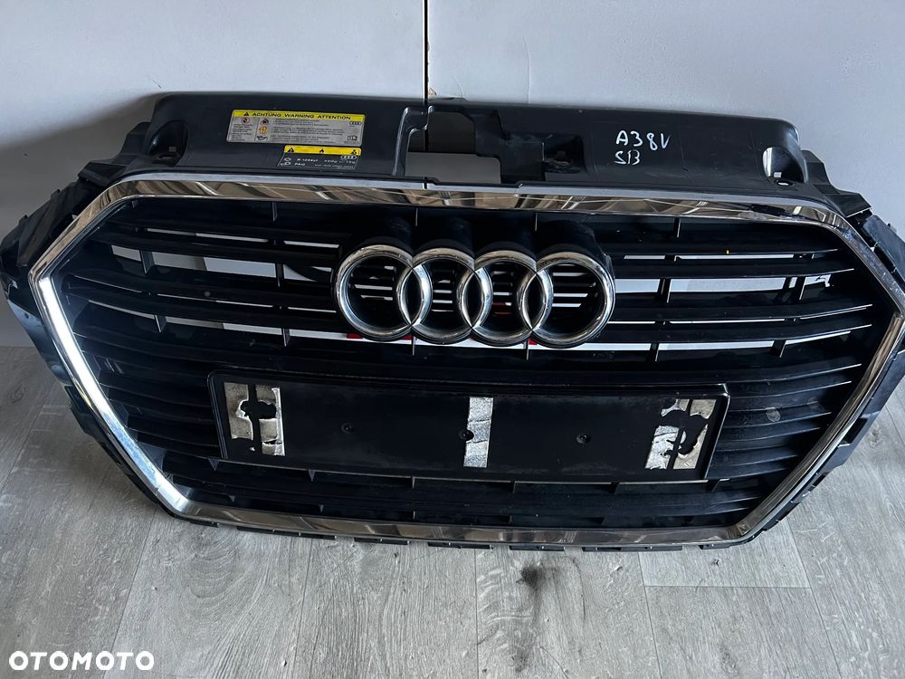 AUDI A3 8V GRILL ATRAPA CHROM BEZ USZKODZEŃ 8V3853651AA ORYGINAŁ IDEALNY - 2