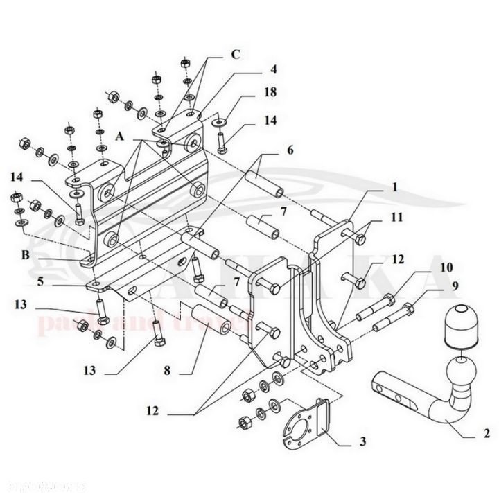 Hak Holowniczy Odkręcany Do Opel Astra F Caravan Kombi 1991-2002 - 2