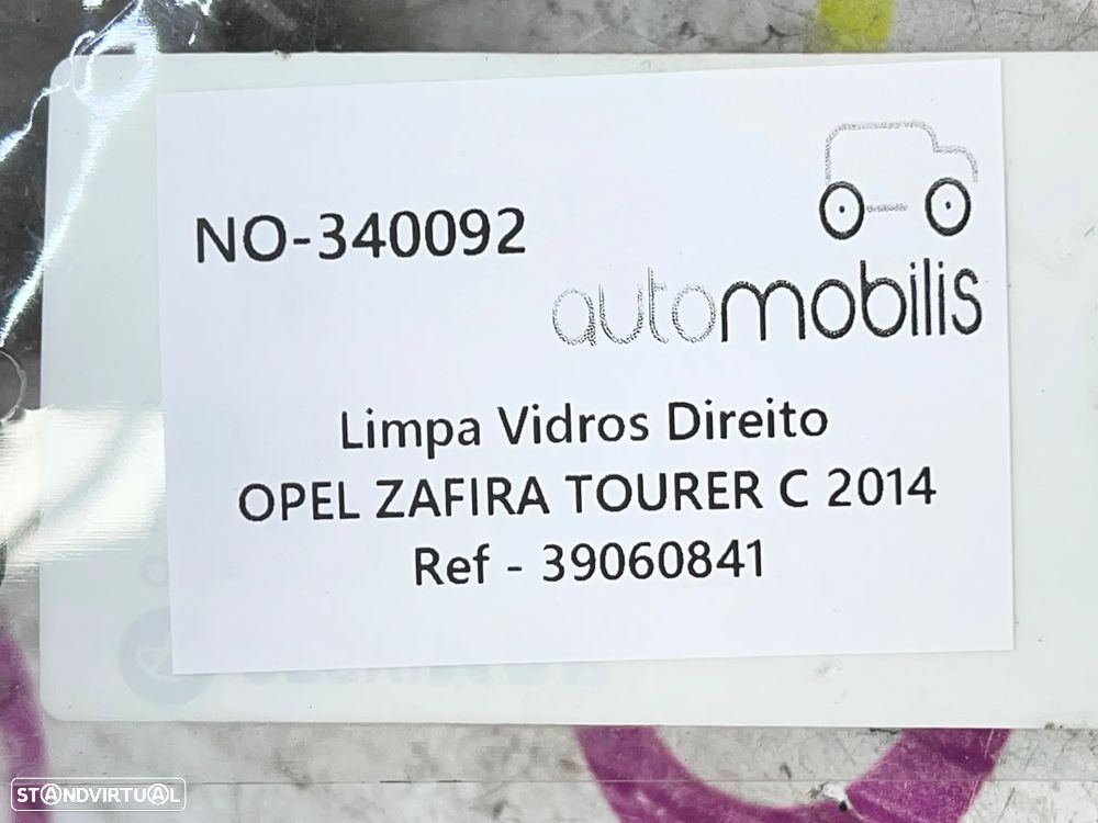 Limpa Vidros Direito OPEL ZAFIRA TOURER C 2.0 CDTi Ref. 39060841 - NO. 340092 - 3