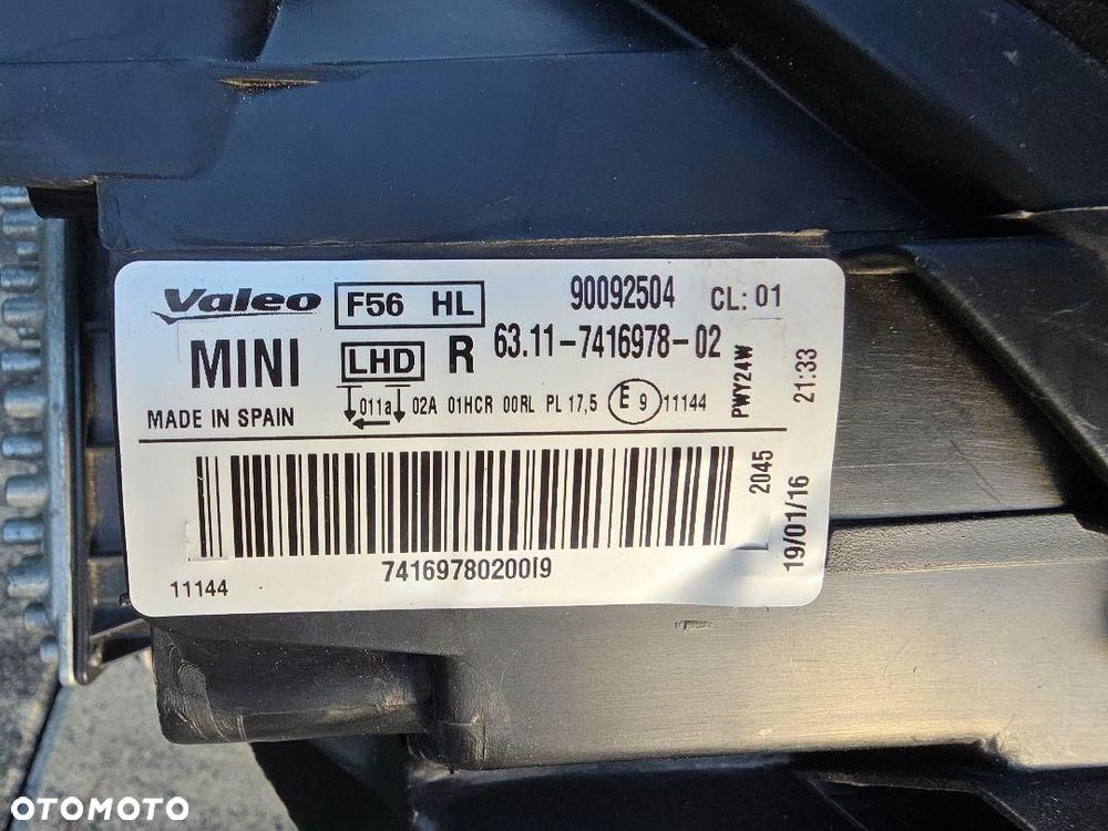 MINI F56 F54 F55 Lampa prawa przód Kompletna Full Led 6311-7416978-02 Chrom - 10