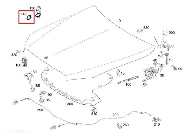 MERCEDES W205 W213 W238 Emblemat gwiazda przod OE - 3