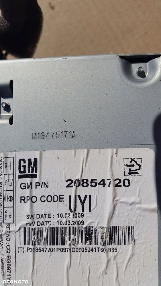 radio cd chevrolet cruze 08-16 20854720 - 6