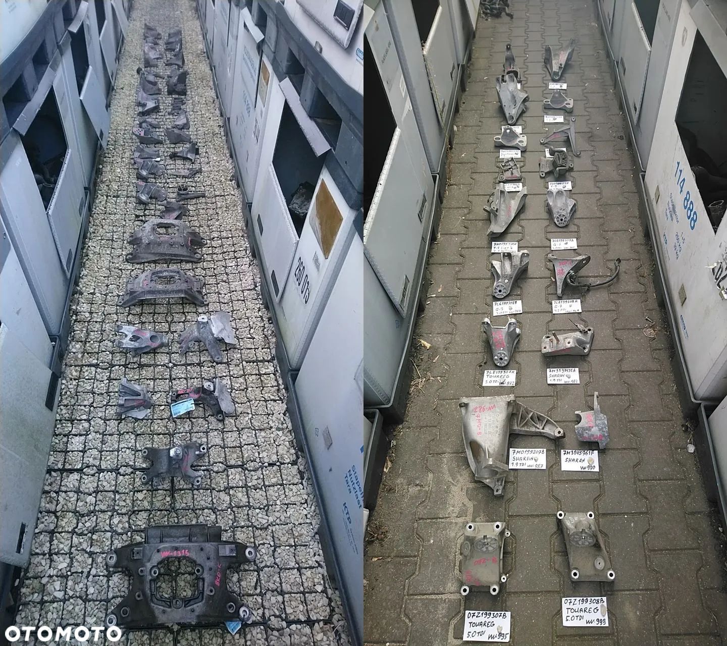 VW ŁAPY NR650-1300 ALUMINIOWE VOLKSWAGEN AUDI SEAT SKODA ŁAPA MOCOWANIE PODSTAWA - 1