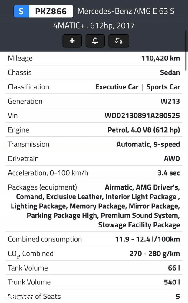 SILNIK Klasa S W222 C217 S63 S AMG 4.0 V8 BITURBO 177980 177.980 - 3