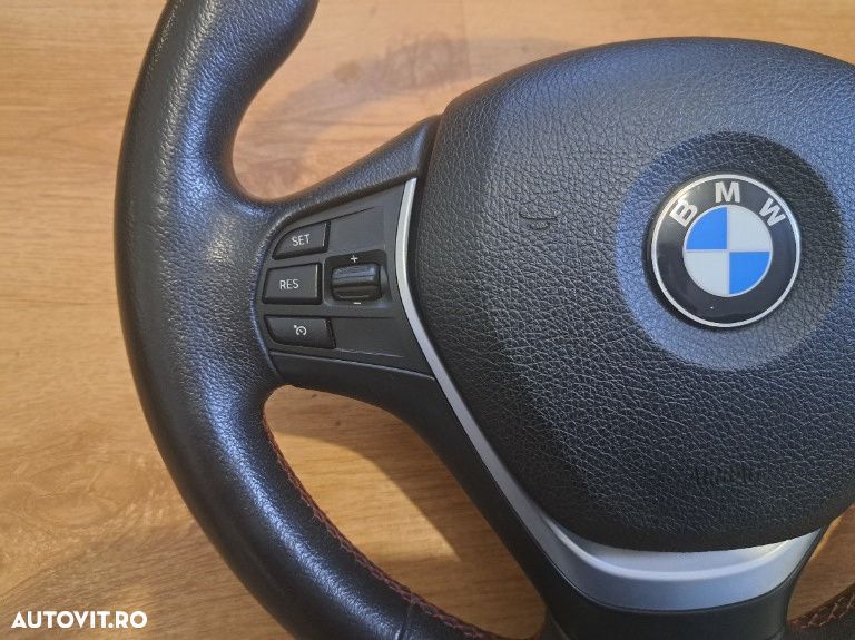 Volan sport piele cusatura rosie comenzi volan cu airbag Original BMW F20 F21 F22 F23 F30 F31 F34 F32 F33 F36 - 2