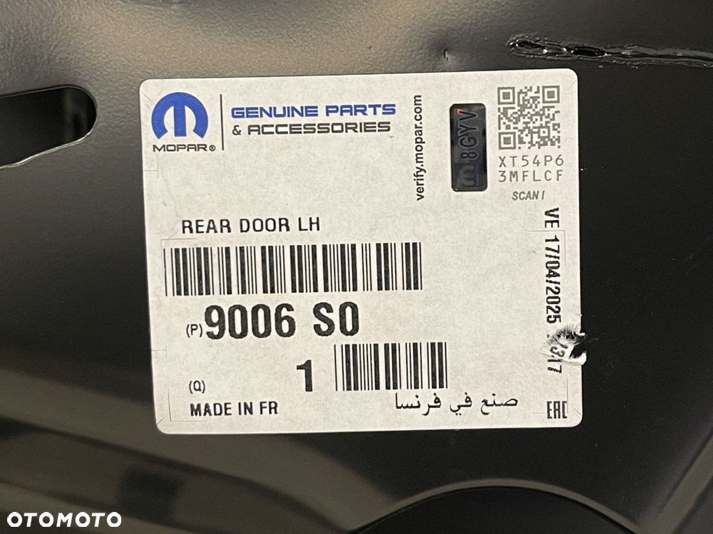 FABRYCZNIE NOWE LEWE TYLNE DRZWI LEWA TYŁ PEUGEOT 508 SEDAN 1 I 10-17 9008S0 - 12