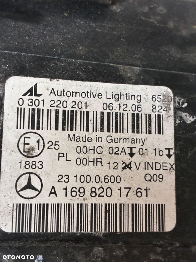MERCEDES W169 W245 SOCZEWKA LAMPA PRZÓD PRZEDNIA LEWA  EUROPA A1698201761 - 3
