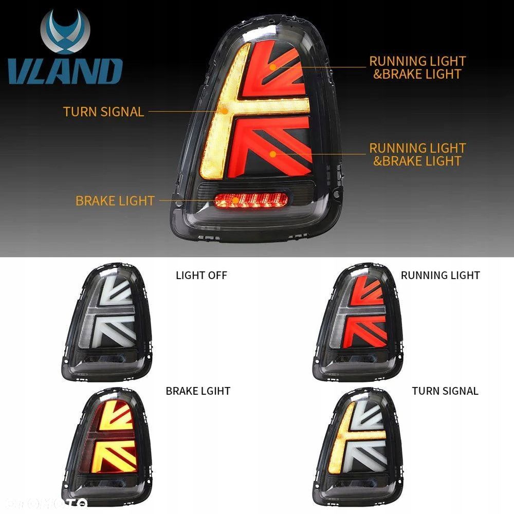 Lampy tyl kpl Vland Full Led Union Tuning Black Mini Cooper r56 r57 r58 r59 - 4
