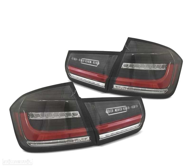 FAROLINS TRASEIROS BMW F30 FULL LED DINÁMICO PRETO - 1