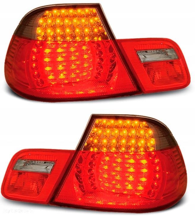 Lampy tyl ne kpl 4szt Led Diody Tuning Red Smoke Bmw 3 e46 Cabrio 1999-2003 - 1