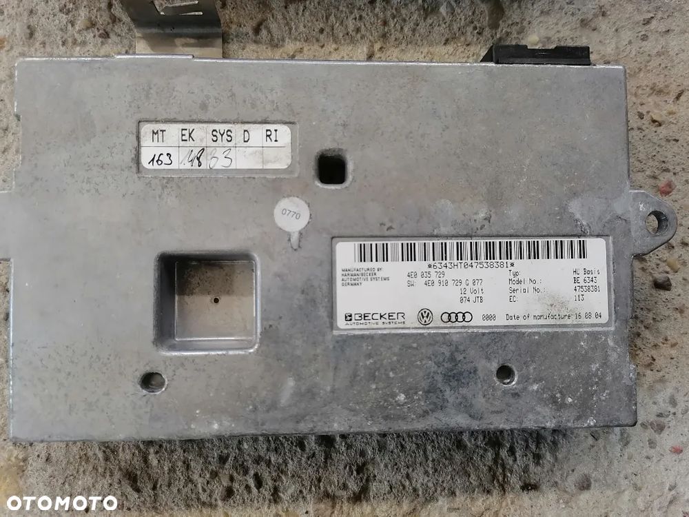 Moduł Sterownik MMI Audi 4E0035729 4E0910729G - 1