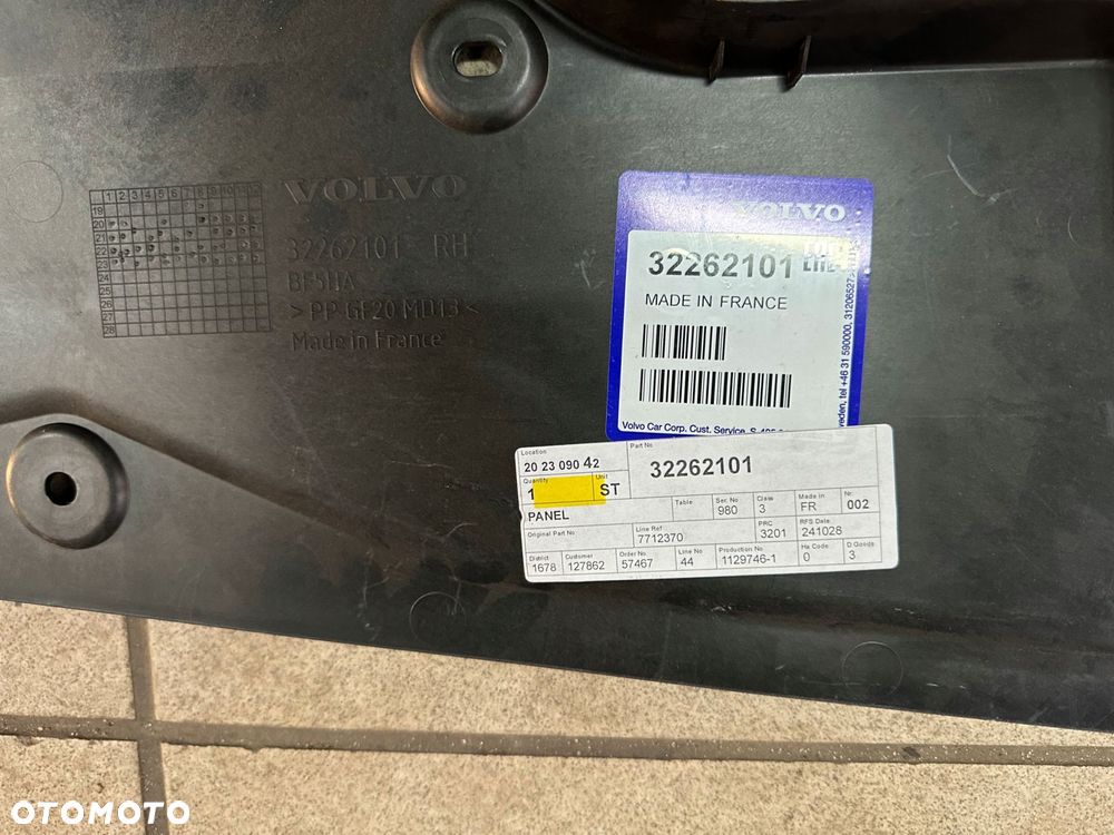 volvo c40 ex40 xc40 ev panel prawa oslona podlogi tyl oe 32262101 - 3