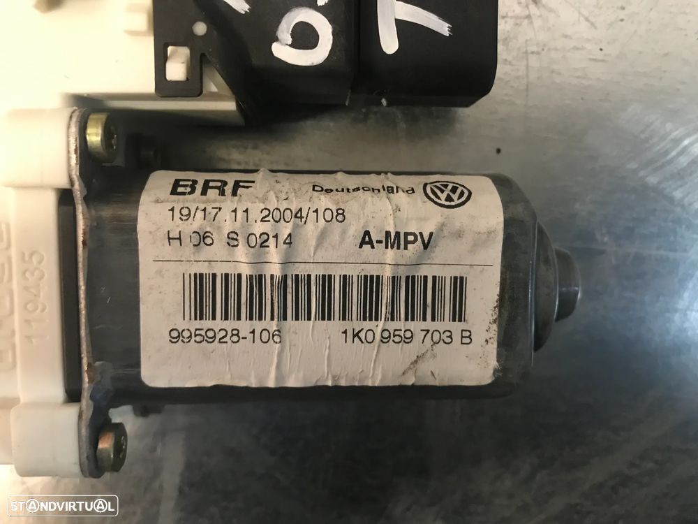 MOTOR DO ELEVADOR DO VIDRO VOLKSWAGEN TOURAN - TRAS ESQUERDO / TRAS DIREITO 1K0959703B 1K0959704B - 3