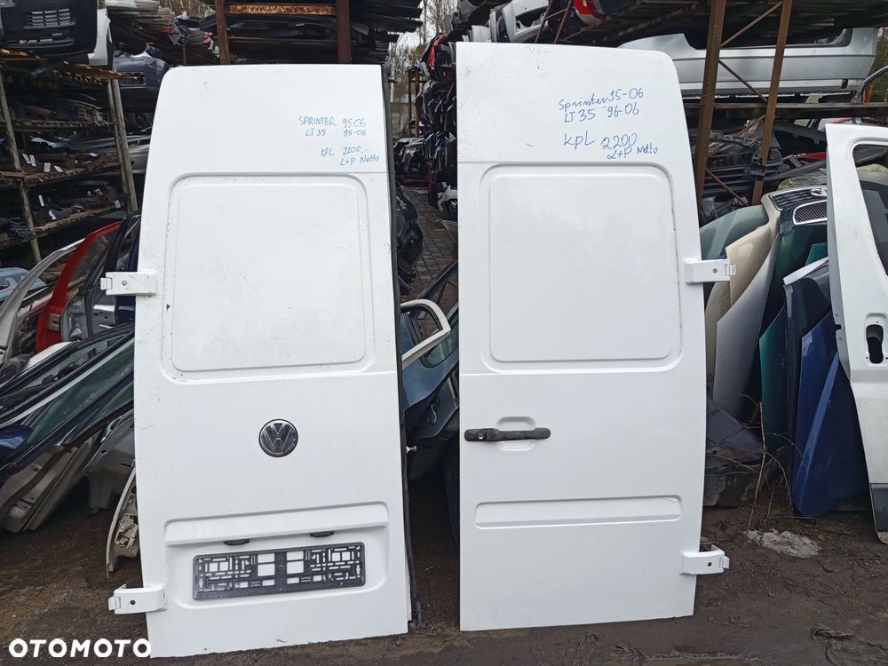 TYLNE DRZWI KOMPLET LEWE+PRAWE MERCEDES SPRINTER 901 VW LT35 95-06 - 1