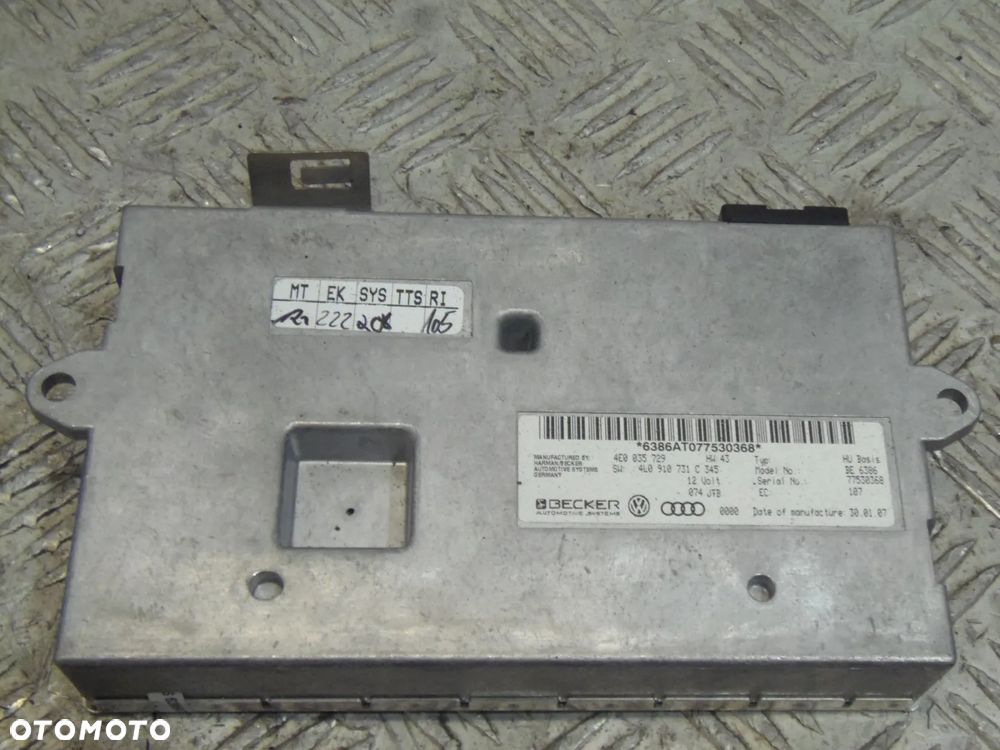 AUDI Q7 A6 MODUŁ STEROWNIK MMI 4E0035729A - 3