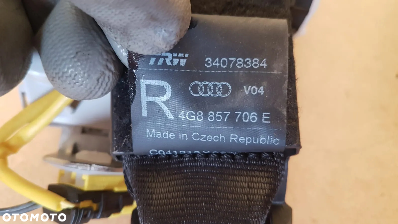 AUDI A6 4G9 PASY BEZPIECZEŃSTWA Z NAPINACZEM  PRZÓD TYŁ PRAWY LEWY 4G8857706E 4G8857705C SPRAWNE - 9