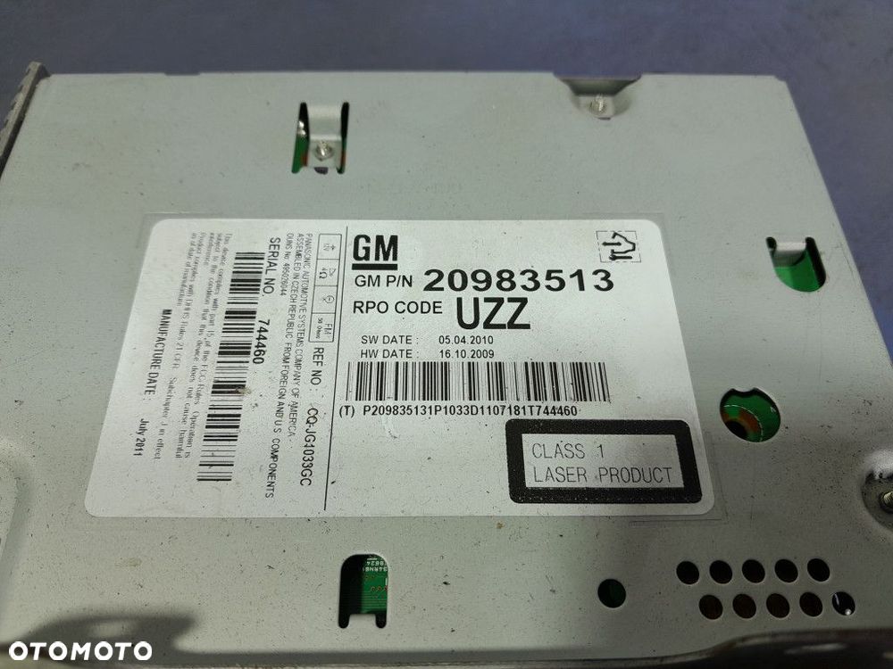 OPEL INSIGNIA A RADIO CD 20983513 - 6